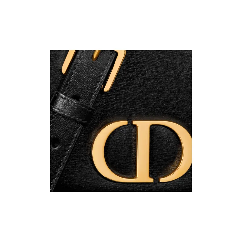 DIOR 30 Montaigne Cow Leather Shoulder Bag Crossbody Bag Handbag Medium Size Women's Black-5