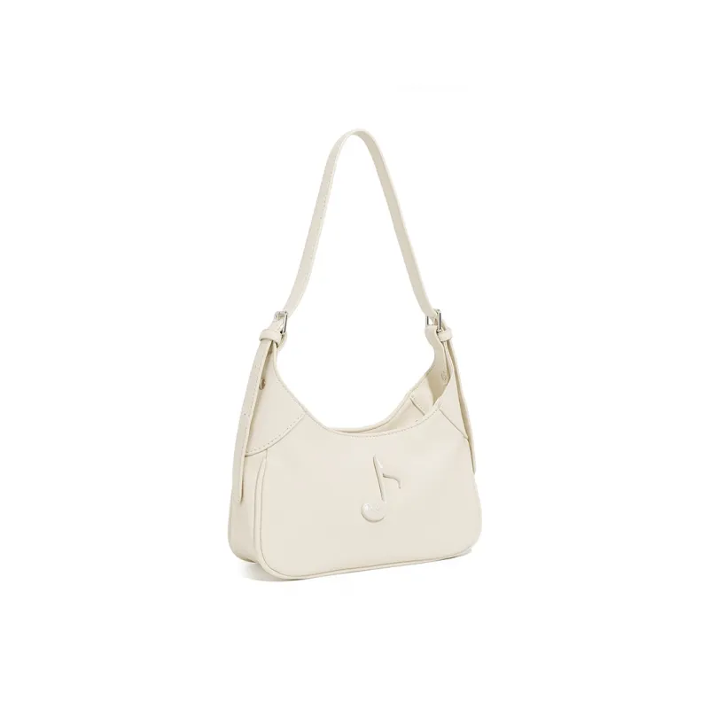 KKA PU Shoulder Bag Women's Black/Ecru/Apricot-3