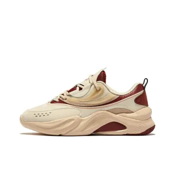Erke Kirin 3.0 Wear-resistant And Lightweight Low-Top Casual Shoes Women's Warm Linen Bordeaux Red