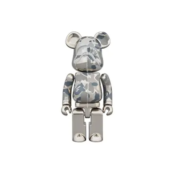 BE@RBRICK x BAPE Ultra Alloy Silver Trendy Figures