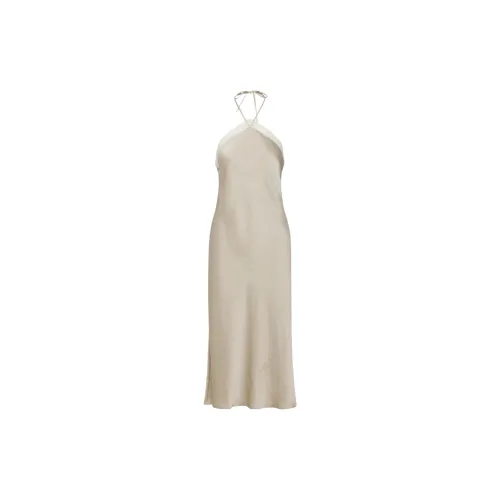 ARITZIA Slip Dresses Women's Humus Beige/Compost Beige Yellow