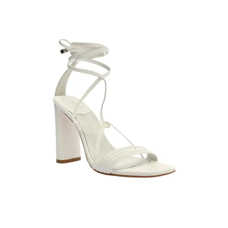 Schutz Glenna Strap Sandals 10cm Women's White-2