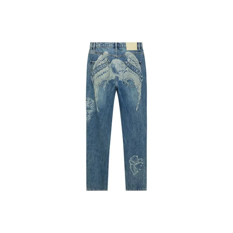 Ed Hardy FW24 Jeans Men's Indigo-1
