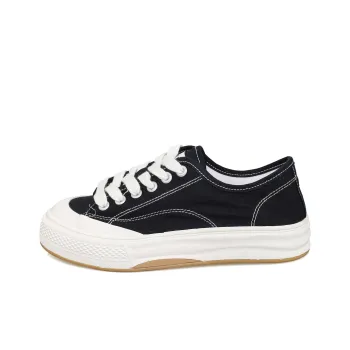 B10CROWN Anti Slip Wear Resistant Breathable Lightweight Low Top Canvas Shoes Women's Black