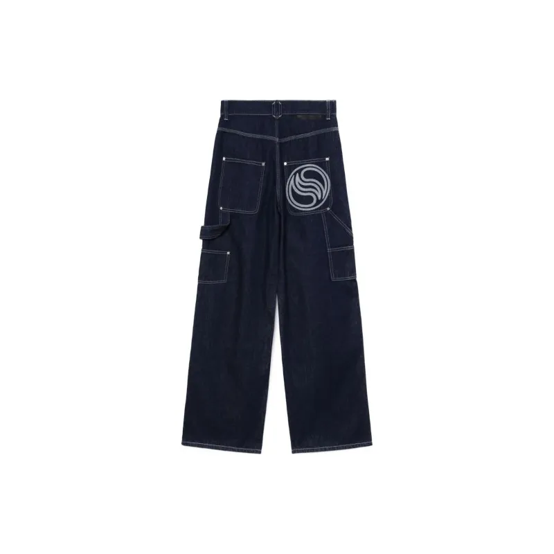 Stella McCartney Logo Detailed Wide Leg Jeans-1