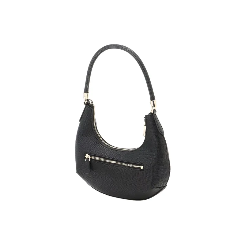 GUESS Polyurethane Crescent Moon Handbag Crossbody Bag Shoulder Bag Small Size Women's Black-4
