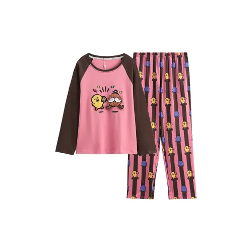 FENTENG x LINE FRIENDS Pajama Set Women's Peach Pink