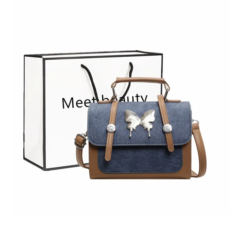 Fitchell PU Crossbody Bag, Handbag Women's White & Pink/Blue & Coffee/Blue & Brown/Khaki & Coffee-8