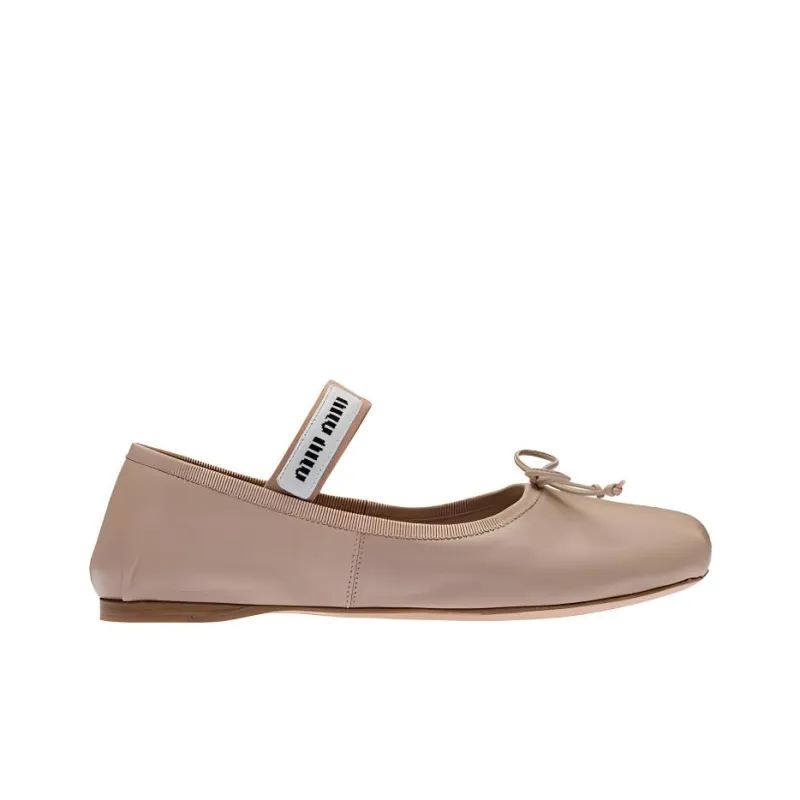 MIU MIU Ballerinas Water Lily Leather Women's-1