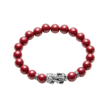 MAMADESHOUHU Reconstructed Cinnabar Bracelets Women's