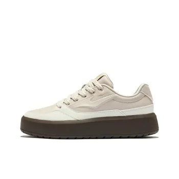 Erke Anti Slip Wear Resistant Low Top Skateboard Shoes Women's Pink Brush Gray Microcrystalline White