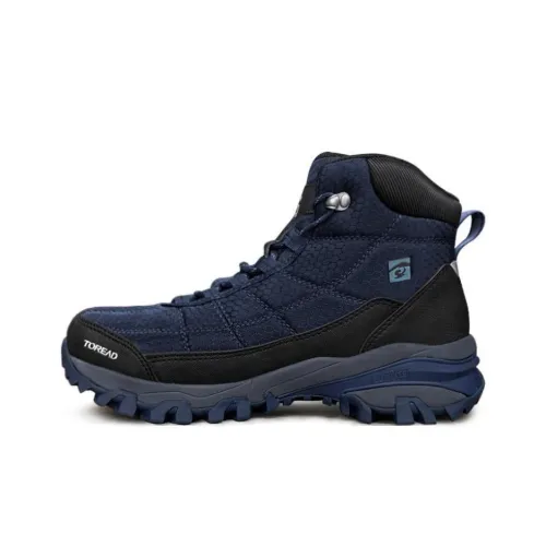 TOREAD Hiking / Trekking Shoes Men High-Top Navy Blue/teal Gray