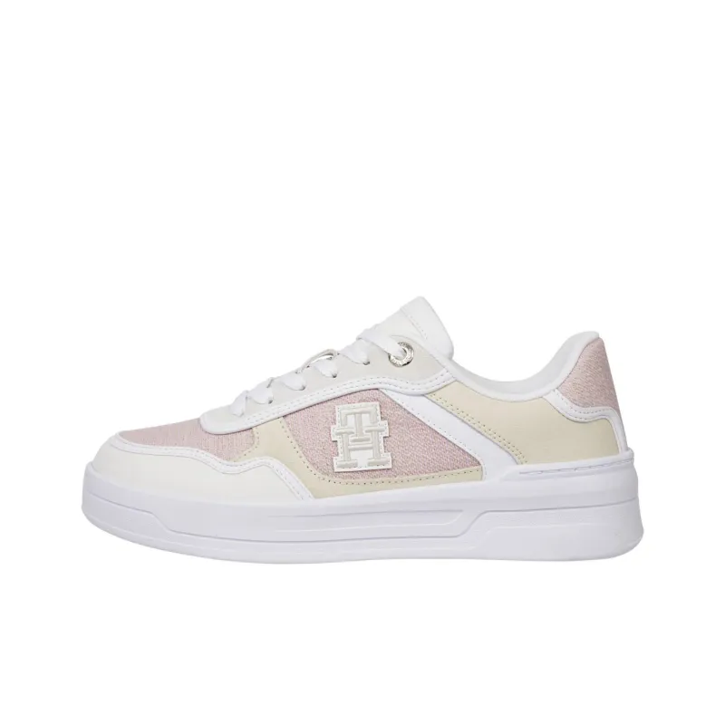 Tommy Hilfiger Abrasion Resistant Low Top Skateboard Shoes Women's White-0