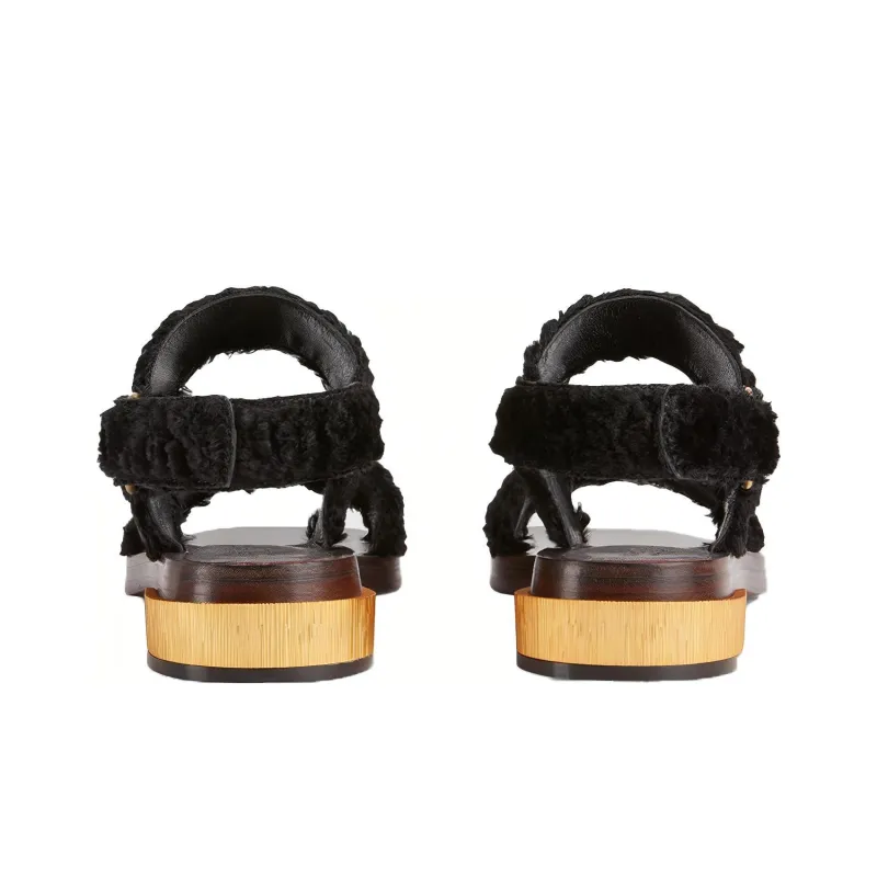 GUCCI 2015 Re Edition Beach Sandals Women's Black-4