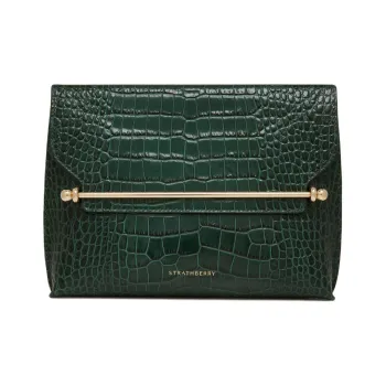 Strathberry Calfskin Shoulder Bag Crossbody Bag Large Size Women's Green