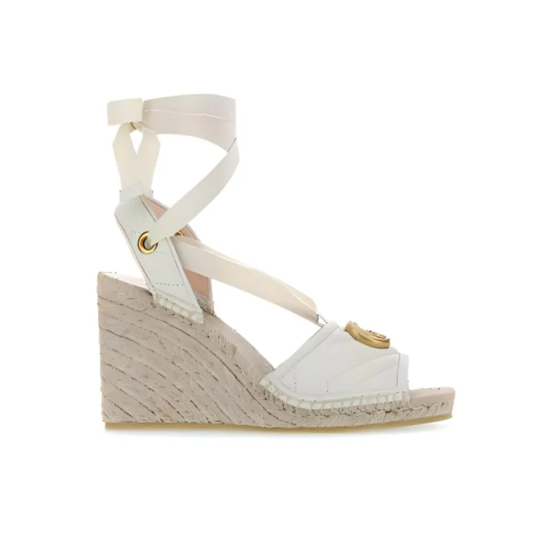 GUCCI GG Marmont Stylish Sandal Women's White-1