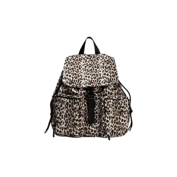 ZARA Polyester Backpack Large Size Women's Brown & Black