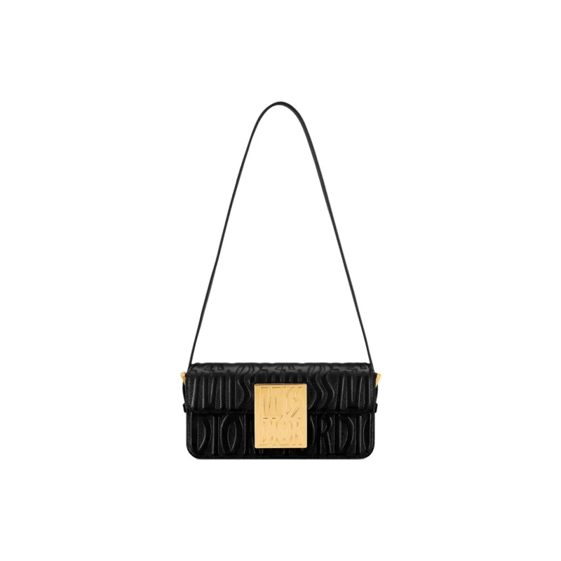DIOR Miss DIOR Cowhide Leather Handbag Women's Black-1