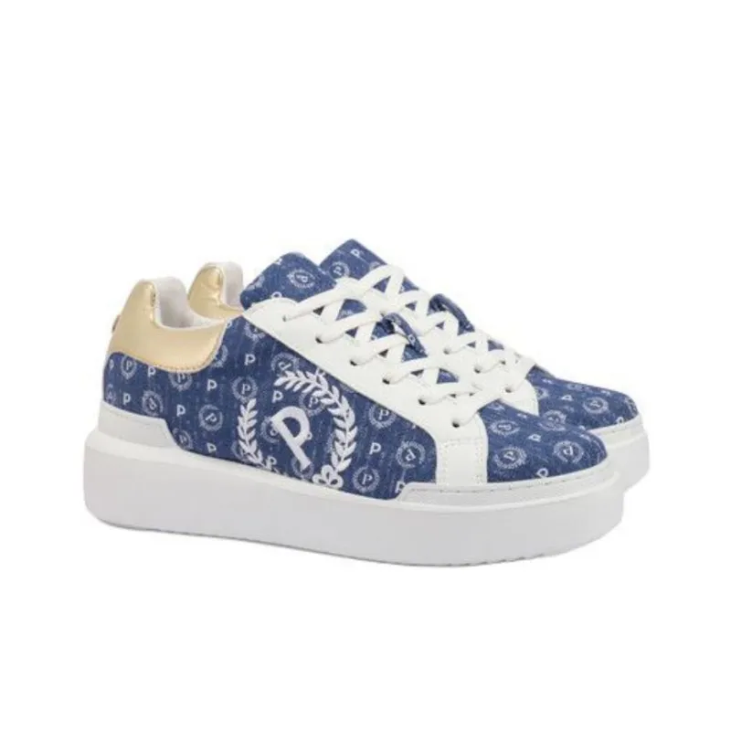 Pollini Carrie Low-Top Casual Shoes Women's Blue-2