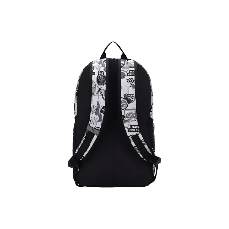 PUMA Fabric Backpack Regular Unisex Black & White-2