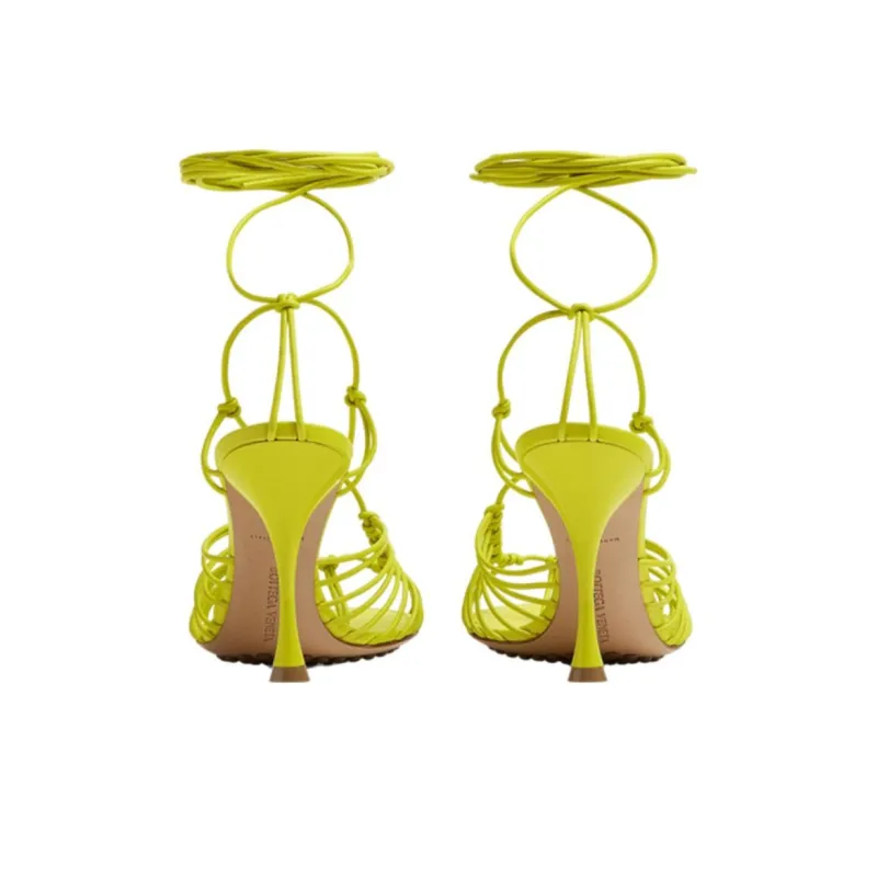 Bottega Veneta Dot Stylish Sandal Women's Yellow-4