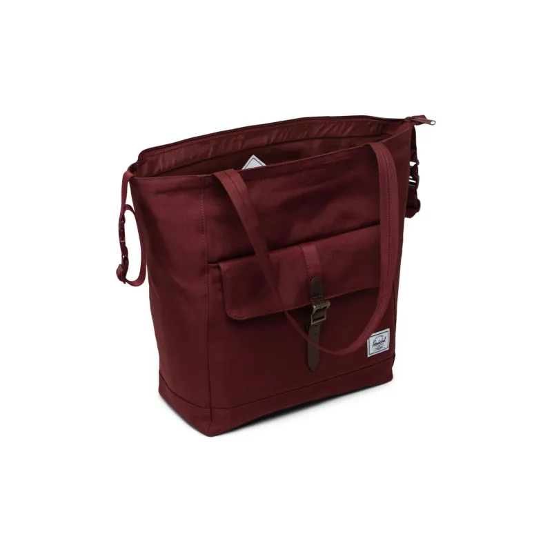 Herschel EcoSystem™ 600D Fabric Tote Bag Shopping Bag Shoulder Bag Handbag Women's Burgundy-2