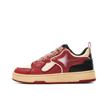 PEAK Extreme Star Taichi Coverage Cushioning Lightweight Breathable Low Top Skateboard Shoes Women's Burgundy