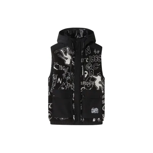 C'N'C Far Mountain Outdoor Series Vests Men Black Floral Edition