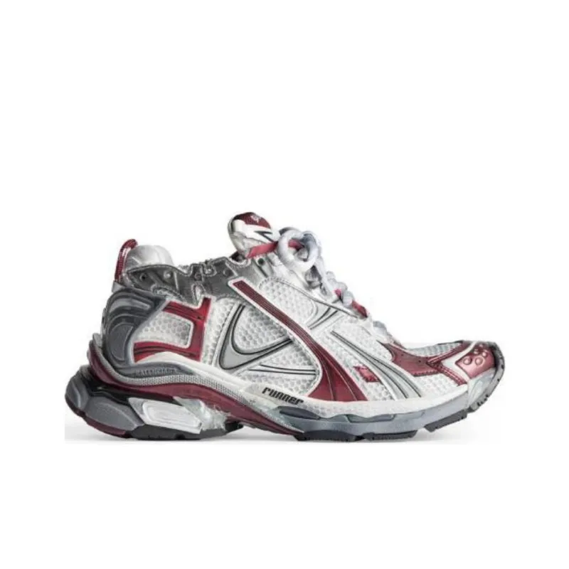 Balenciaga Runner Low Top Casual Shoes Women's Red-1