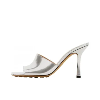 Bottega Veneta Stretch Slide Slippers Women's Silver