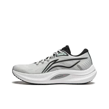 LiNing Yueying 4 Cushioning Anti-Slip Wear-Resistant Breathable Support Rebound Low-Top Running Shoes Men's Gray Black