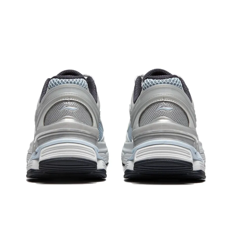 LiNing Aurora RENEW Wear-Resistant Slip-Resistant Support Height Increasing Low-Top Casual Shoes Women's Silver Blue-5