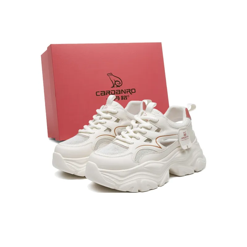 CARDANRO Breathable Low Top Cut Out Chunky Sneakers Women's-7