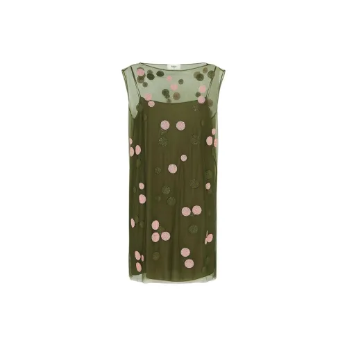 FENDI SS24 Sleeveless Dress Women's Green