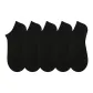 5-Pack No-Show Socks Black 5[Massage Trim Sole]