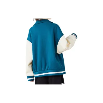 Tonlion x JIAFEIMAOLIANMINGKUAN Baseball Jacket Women's Turquoise
