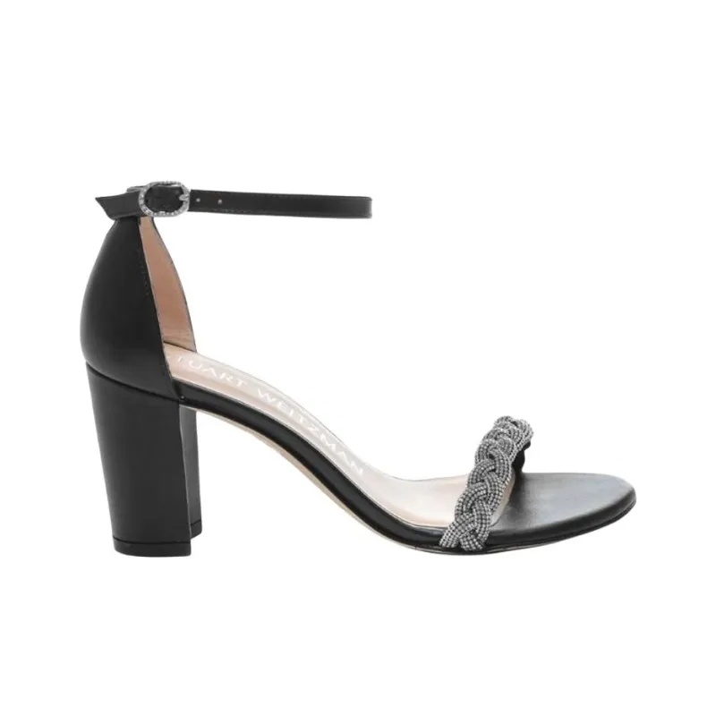 Stuart Weitzman/SW One Strap Sandals 8cm Women's Matte Black-1