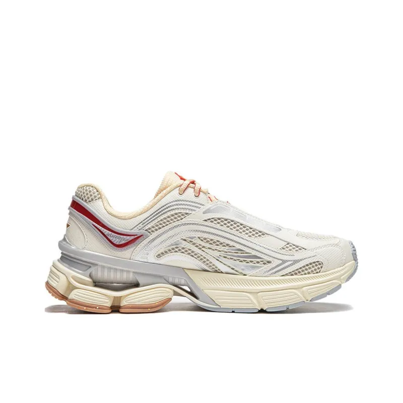 LiNing Aurora RENEW Slip Resistant Abrasion Resistant Support Height Increasing Low Top Casual Running Shoes Men's Ecru-1