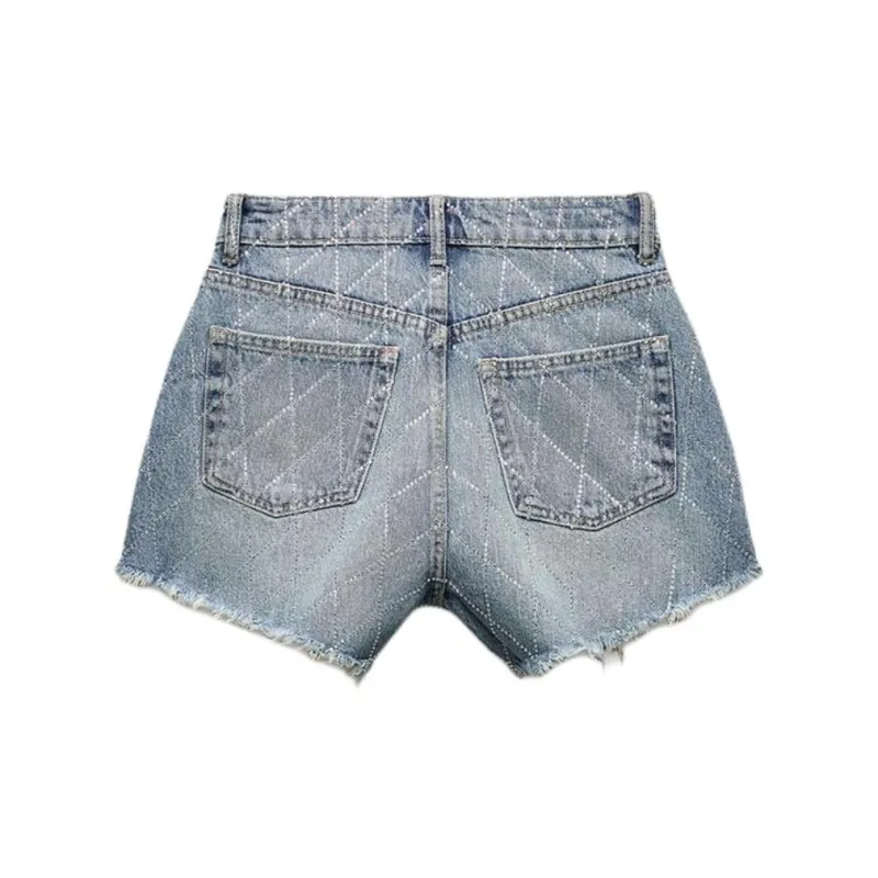 ZARA Denim Shorts Women's Blue-1