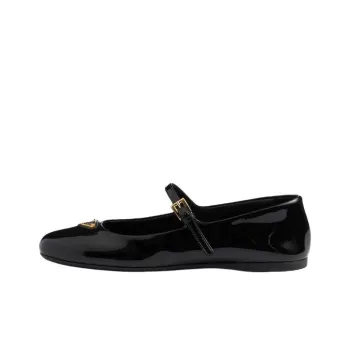 PRADA Flat Mary Jane Shoes Women's Black