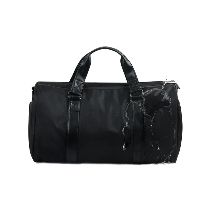 DOSRFINI Polyester Travel Bag Large Size Unisex Black/Pink/Blue-0