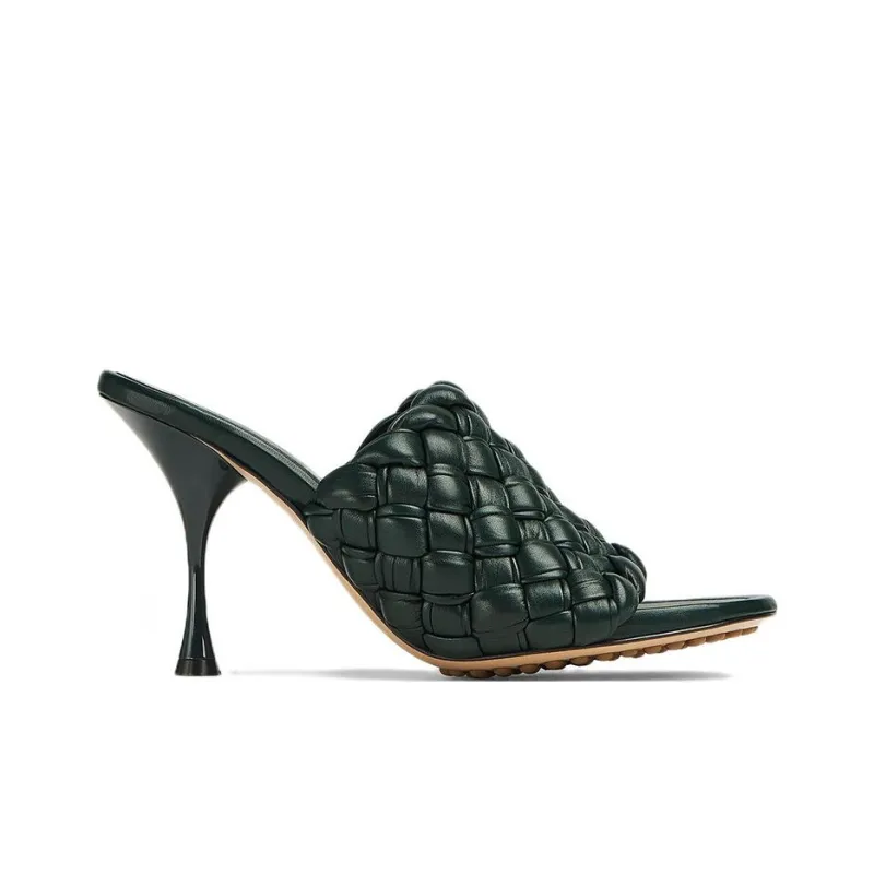 Bottega Veneta Dot Wave Intreccio Pleated Mules Women's-1