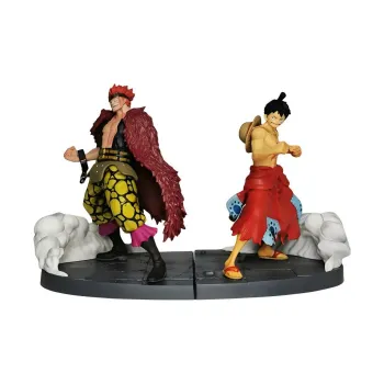 BANPRESTO Monkey D. Luffy Glass Factory One Piece Land Of Wano Luffy+Kidd Bonus Gift Scale Figures 15cm