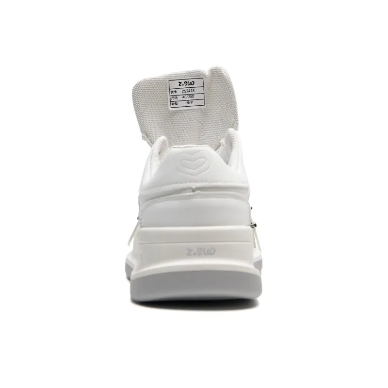 Z.SUO Coverage Height Increasing Abrasion Resistant Slip Resistant Low Top Skateboard Shoes Women's Box Included-13