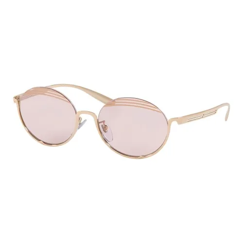 BVLGARI Metal Oval Sunglasses Women's Rose Gold