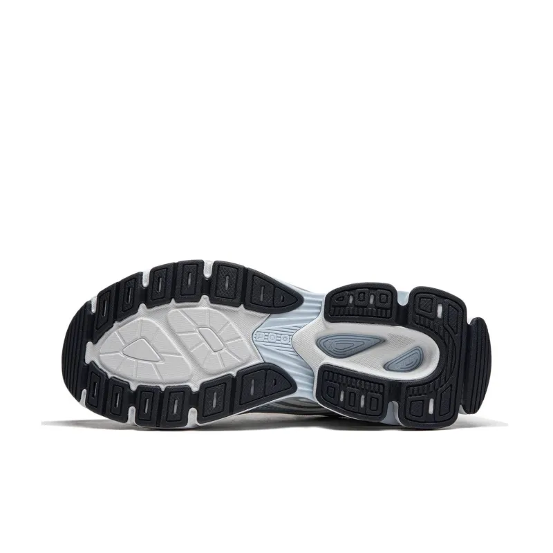 LiNing Aurora RENEW Wear-Resistant Slip-Resistant Support Height Increasing Low-Top Casual Shoes Women's Silver Blue-6