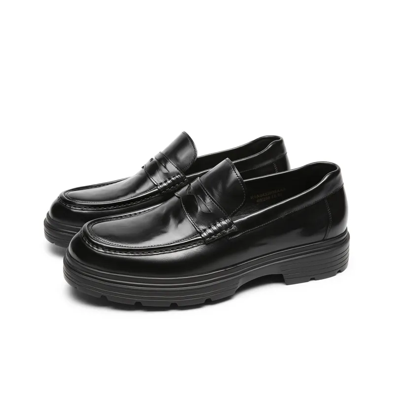 CROWN Men's Casual Shoes Men Low Top Black-2