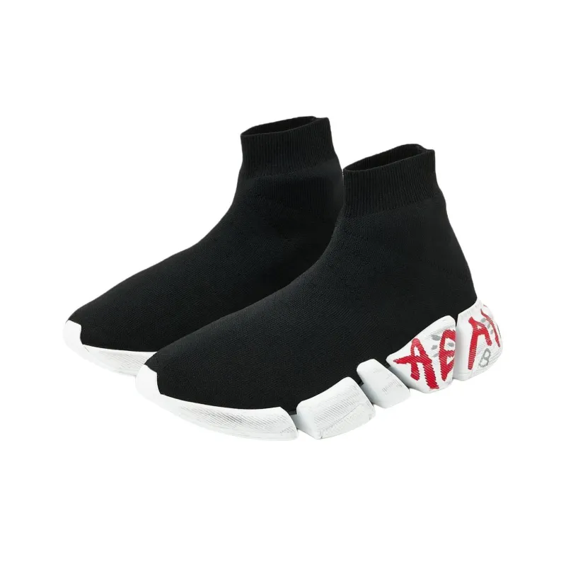 Balenciaga Speed 2.0 Graffiti-Printed Sock Sneakers Women's-3