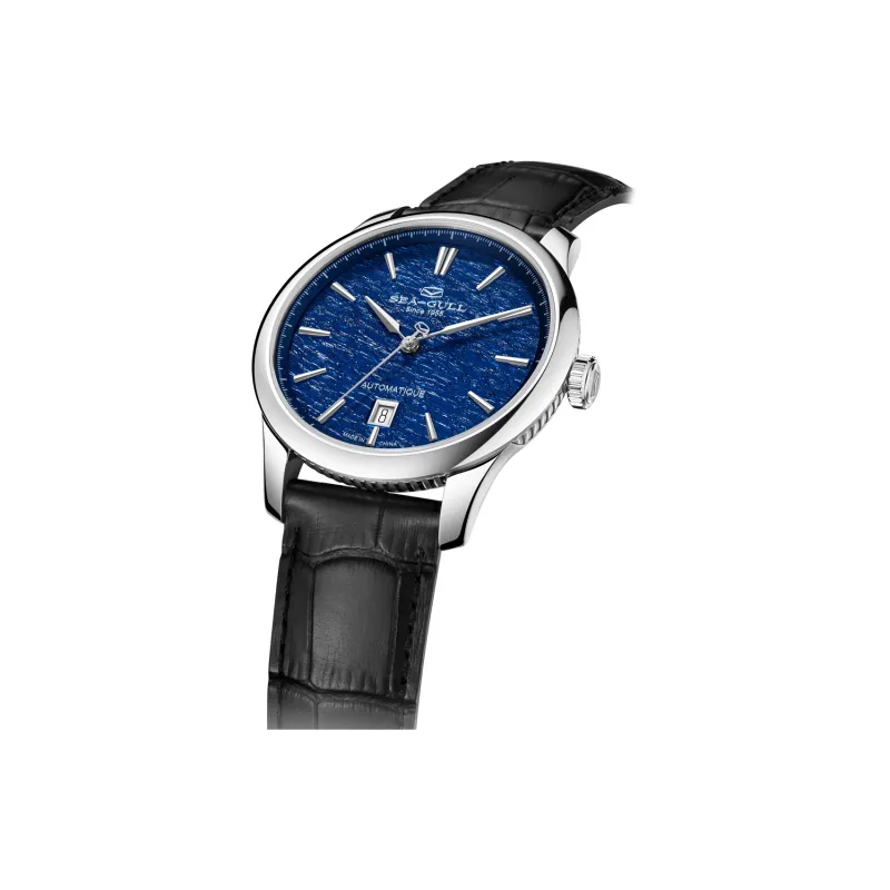 Sea Gull Superhuman Collection Automatic Mechanical Movement Genuine Leather Strap Watch Men's Watches White Dial-12