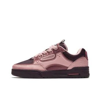 Anta AOJIE Anti Slip Wear Resistant Low Top Skateboard Shoes Women's Pink Brown